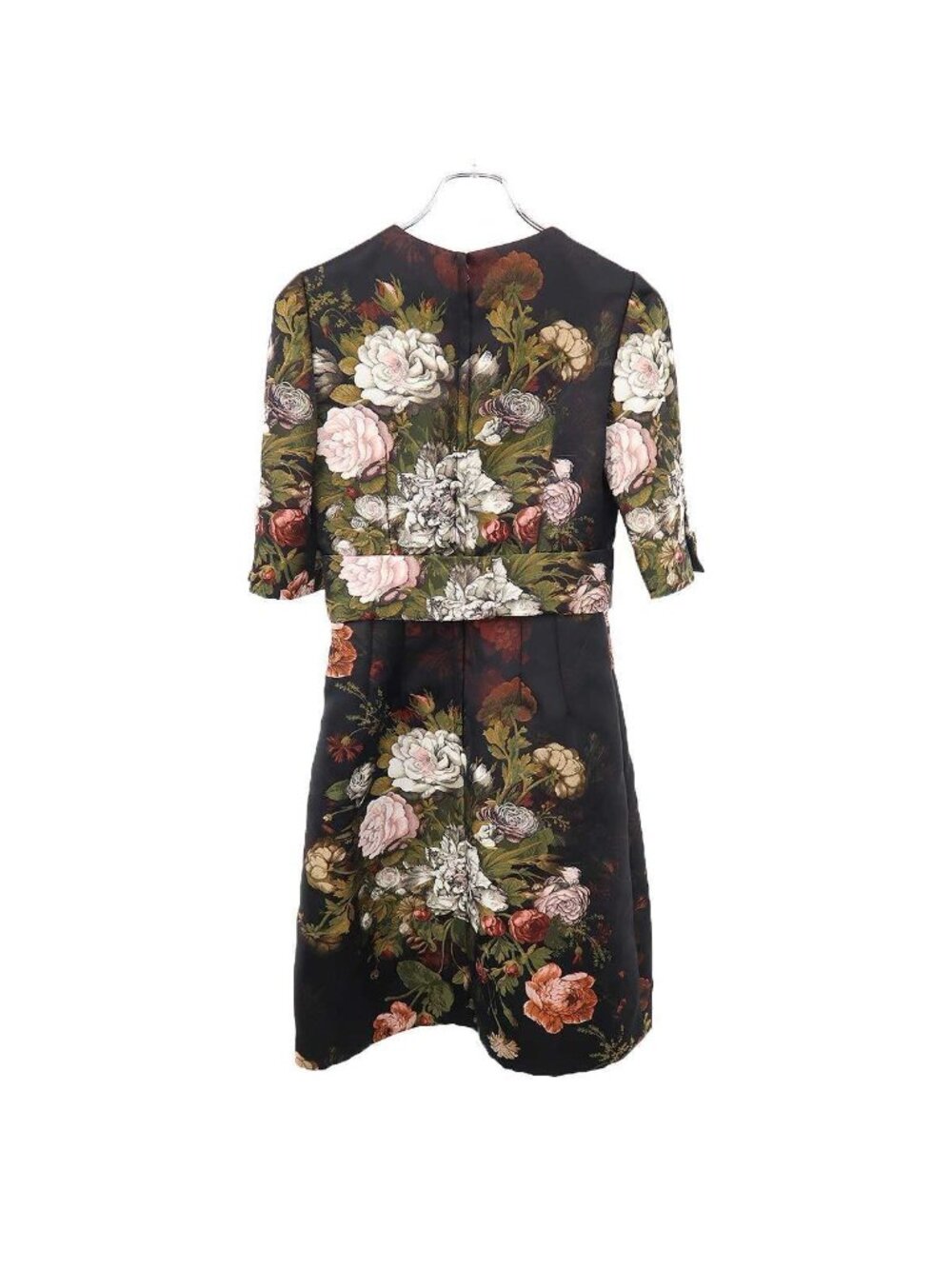 Dolce & Gabbana Flower Jacquard Bijou Stone Dress Black 38 - Picture 2 of 7